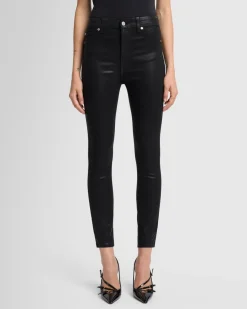 B(air) High Waist Ankle Skinny in Coated Black
