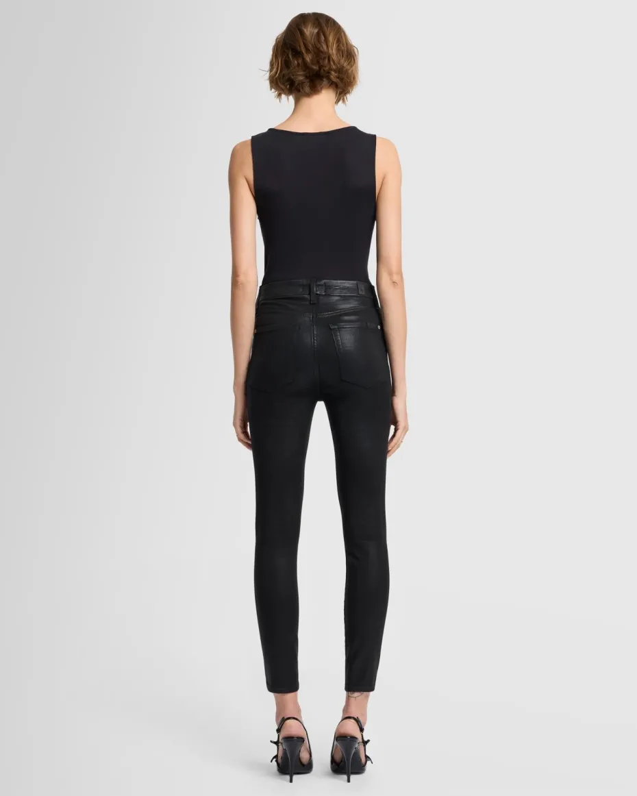 B(air) High Waist Ankle Skinny in Coated Black