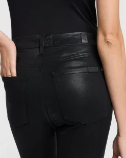 B(air) High Waist Ankle Skinny in Coated Black