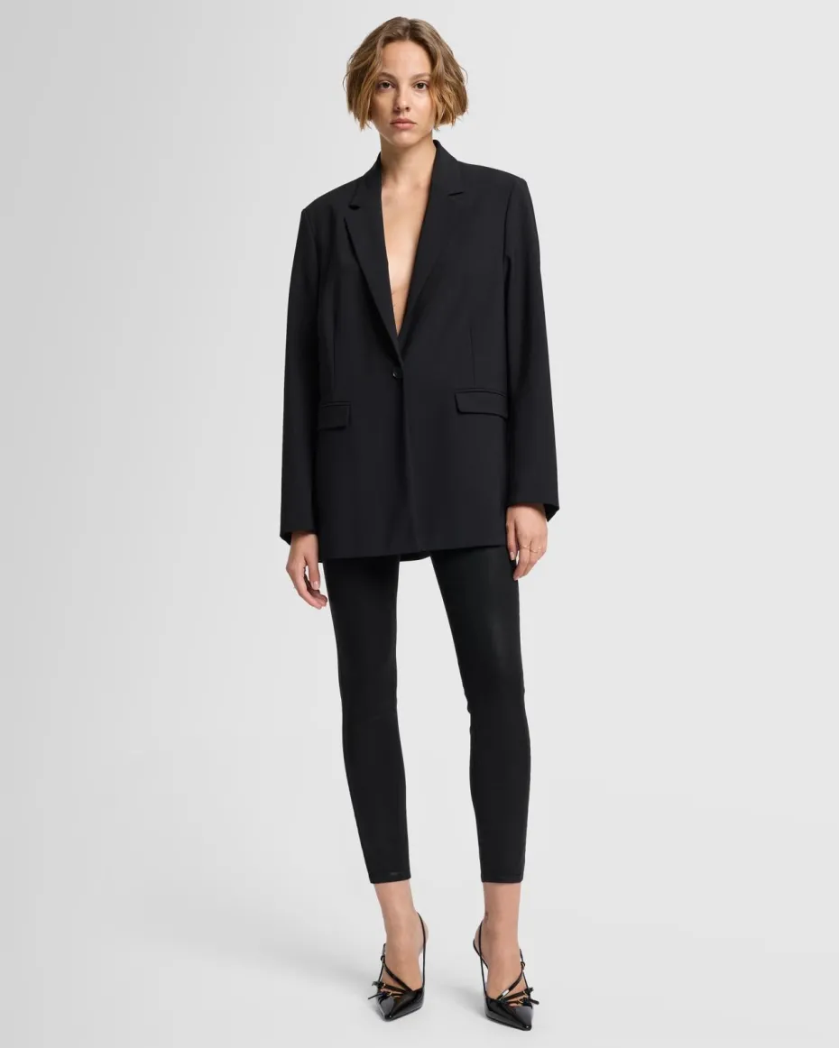 B(air) High Waist Ankle Skinny in Coated Black