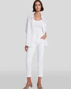 Broken Twill Josefina in White