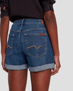 Broken Twill Mid Roll Short in Vanity