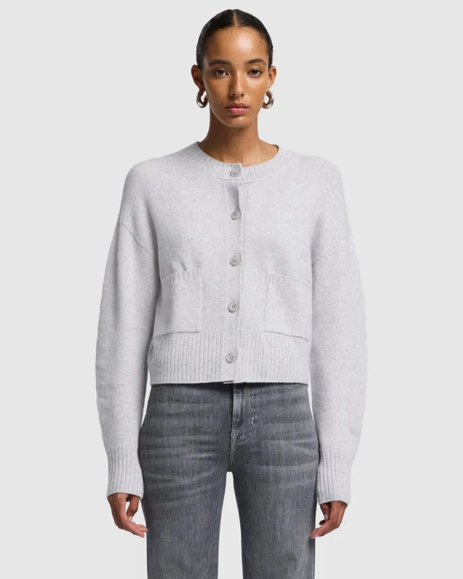 Cashmere Blend Cardigan in Black