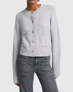 Cashmere Blend Cardigan in Black