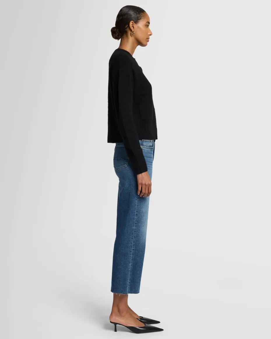 Cashmere Blend Cardigan in Black
