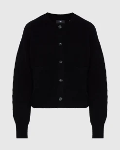 Cashmere Blend Cardigan in Black