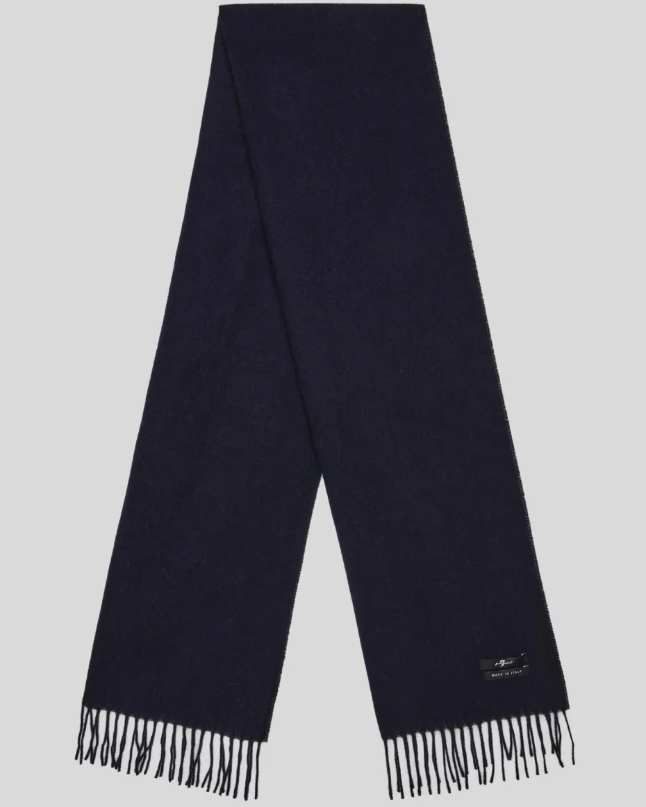 Cashmere Blend Scarf in Navy