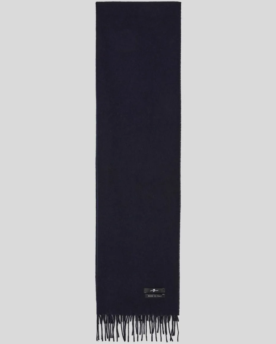 Cashmere Blend Scarf in Navy