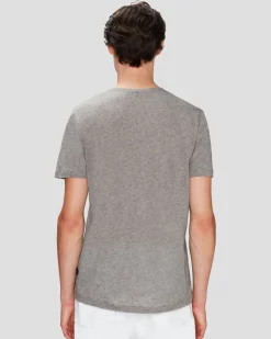 Cashmere Blend Tee in Heather Grey