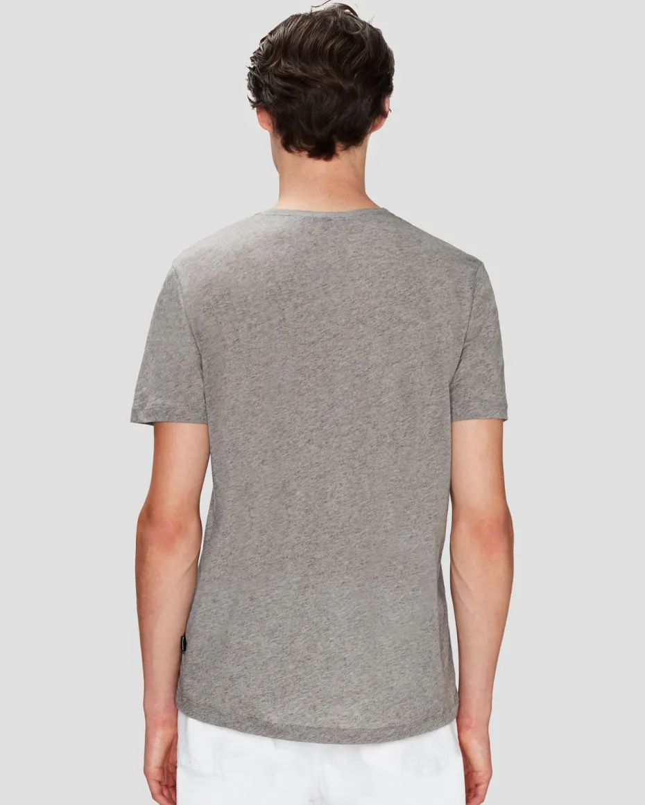 Cashmere Blend Tee in Heather Grey