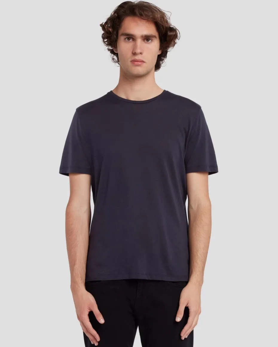 Cashmere Blend Tee in Heather Grey