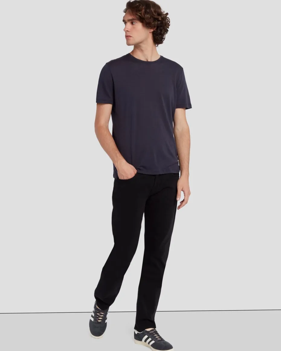 Cashmere Blend Tee in Heather Grey