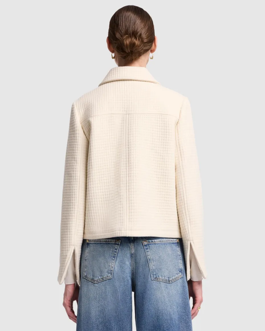 Cashmere Boucle Jacket in Milk