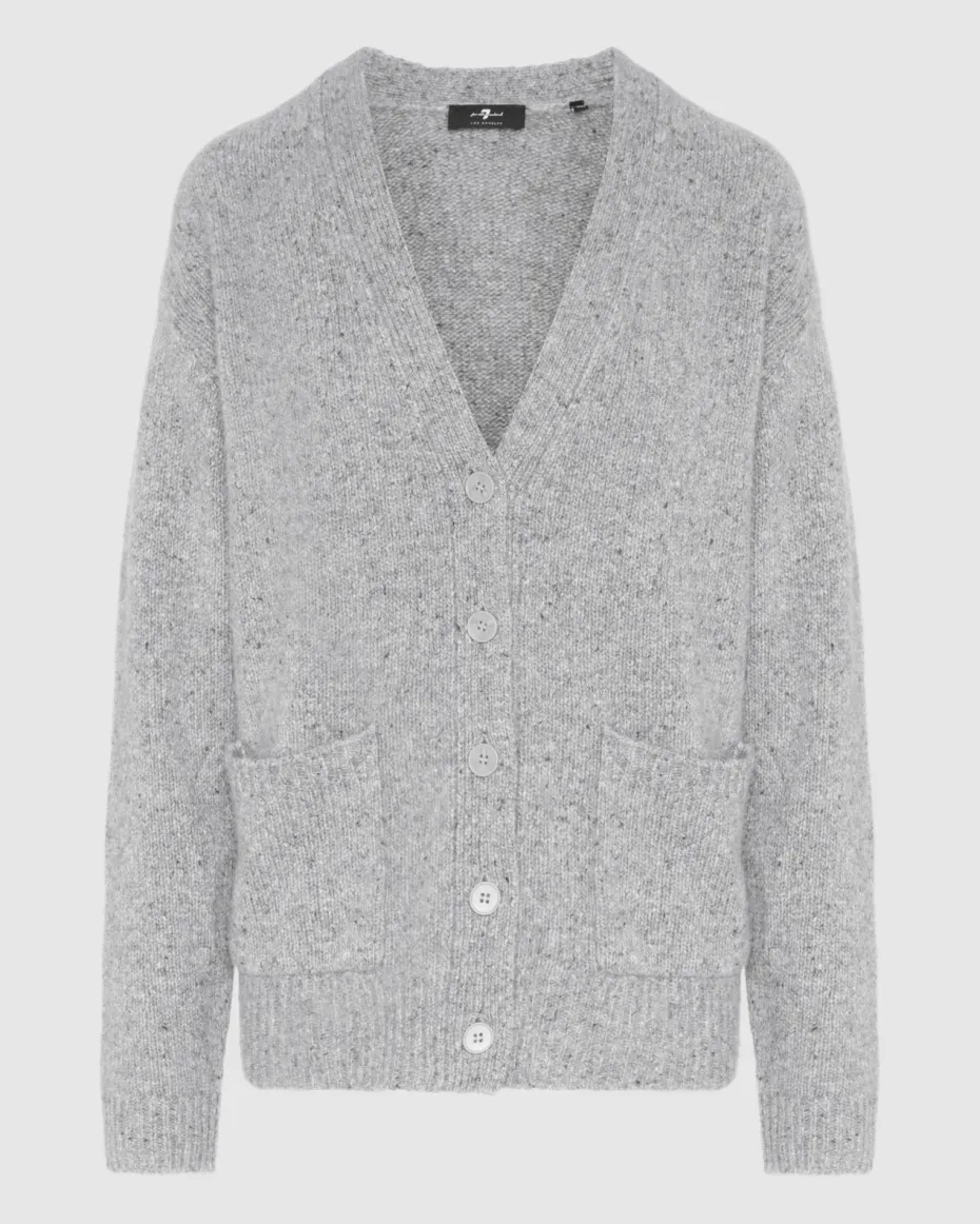 Cashmere Boyfriend Cardigan in Quiet Grey