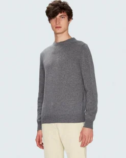Cashmere Crew in Grey