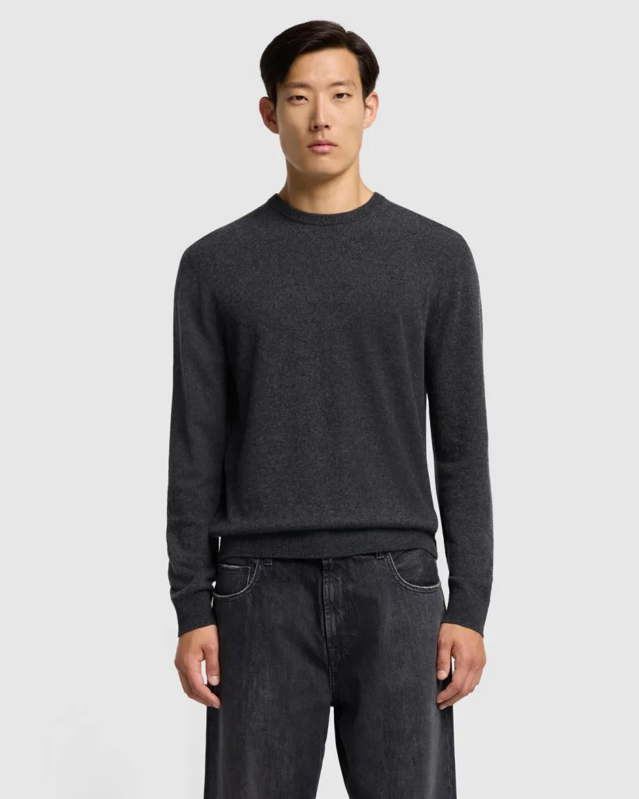Cashmere Crew in Grey
