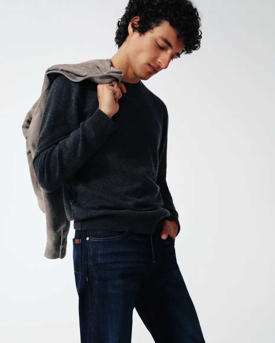 Cashmere Crew in Grey