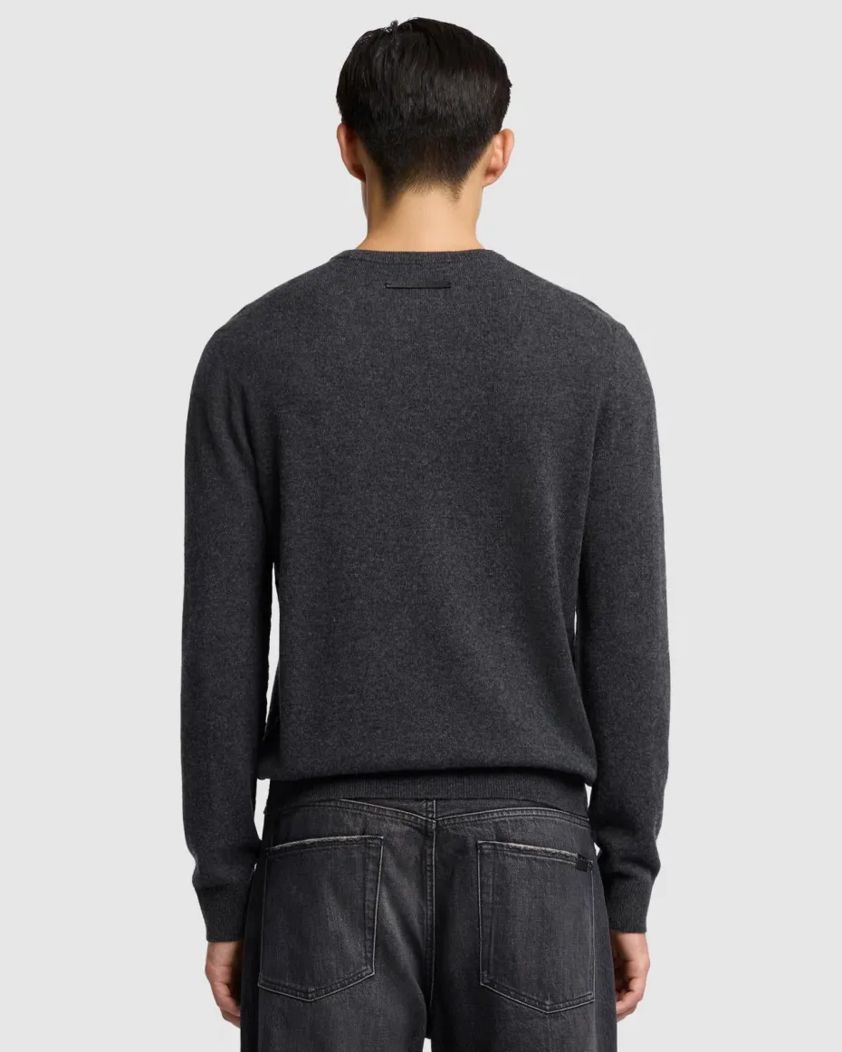Cashmere Crew in Grey