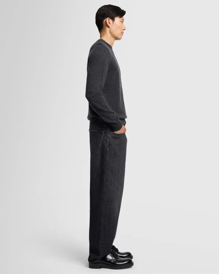 Cashmere Crew in Grey