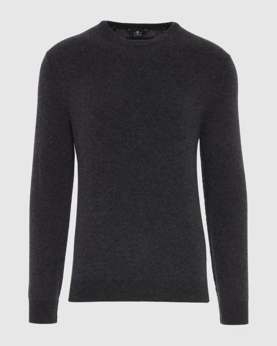 Cashmere Crew in Grey