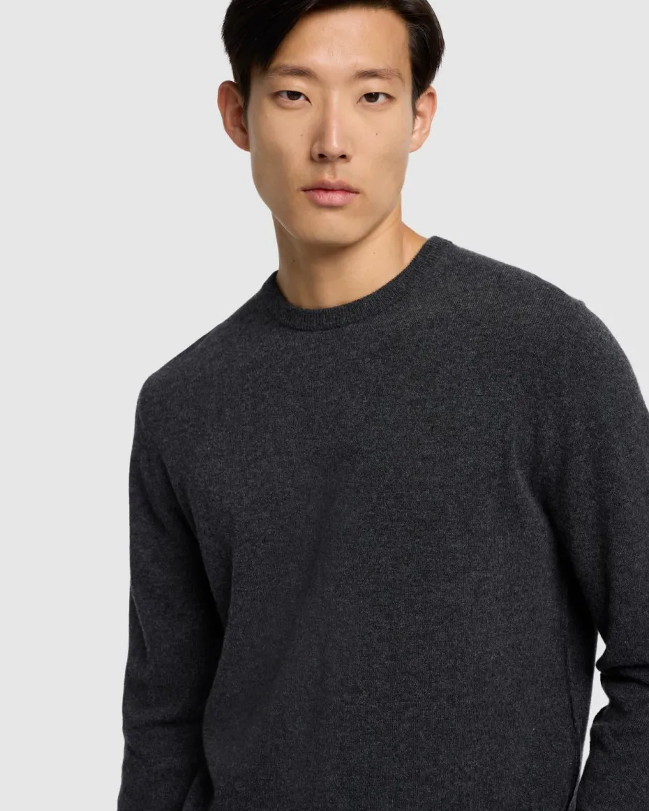 Cashmere Crew in Grey