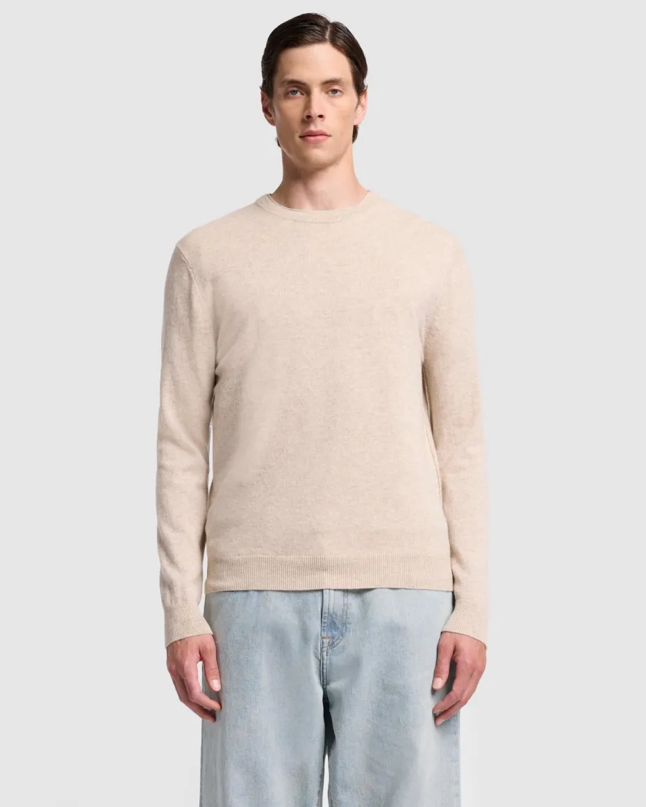 Cashmere Crew in Grey