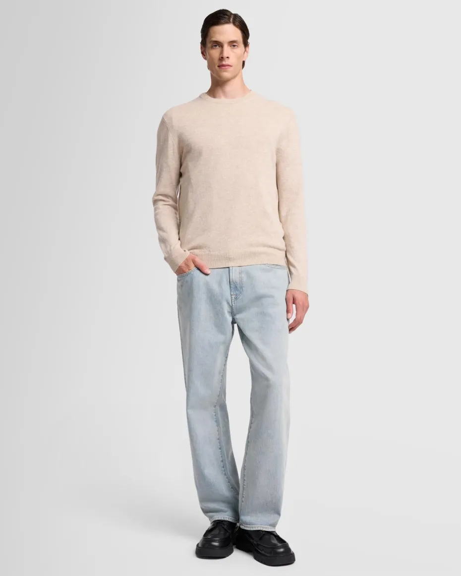 Cashmere Crew in Grey