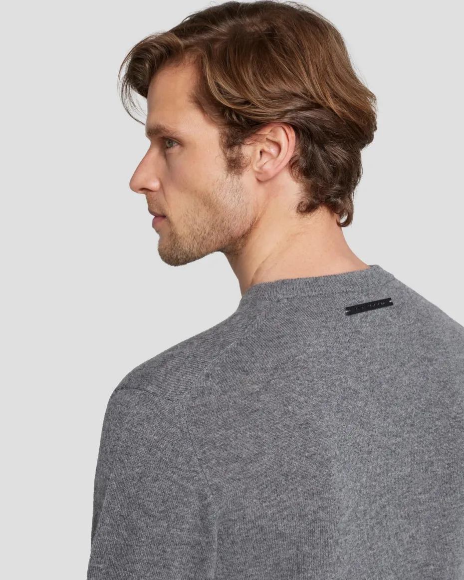Cashmere Crew in Grey