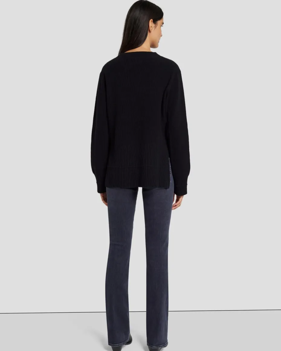 Cashmere Crewneck Sweater in Black