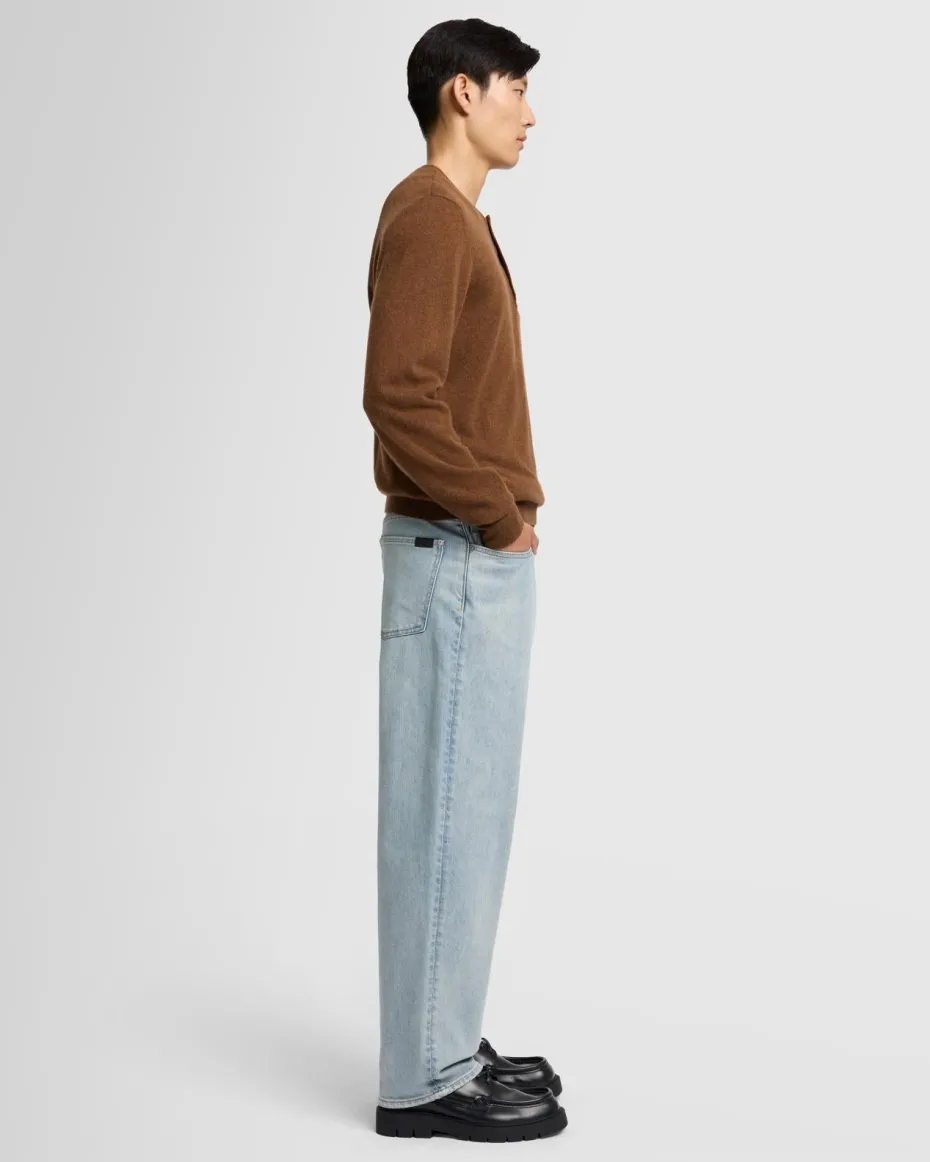 Cashmere Henley Sweater in Nutshell
