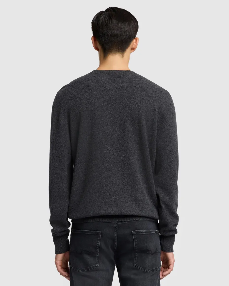 Cashmere Henley Sweater in Nutshell