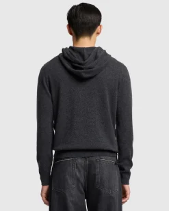 Cashmere Hoodie in Heather Grey