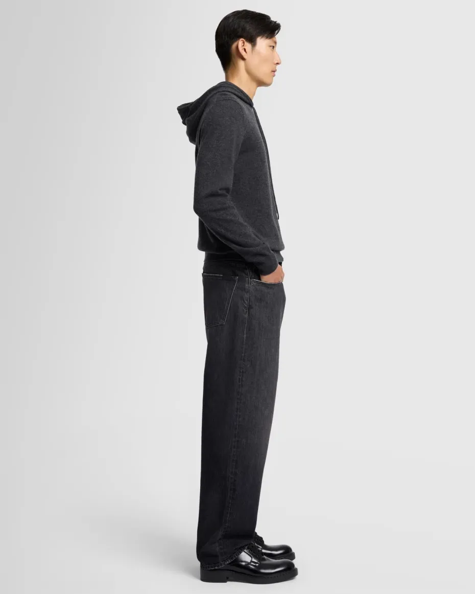 Cashmere Hoodie in Heather Grey