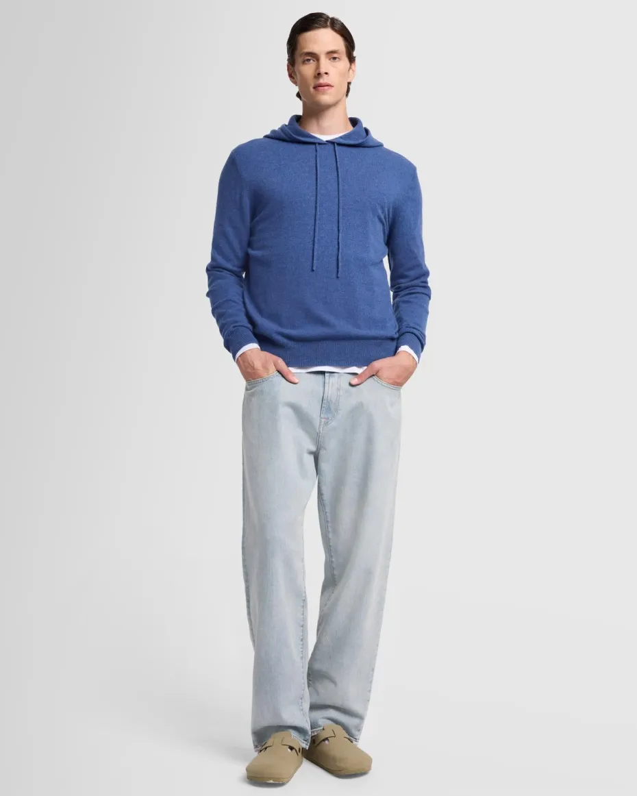 Cashmere Hoodie in Heather Grey