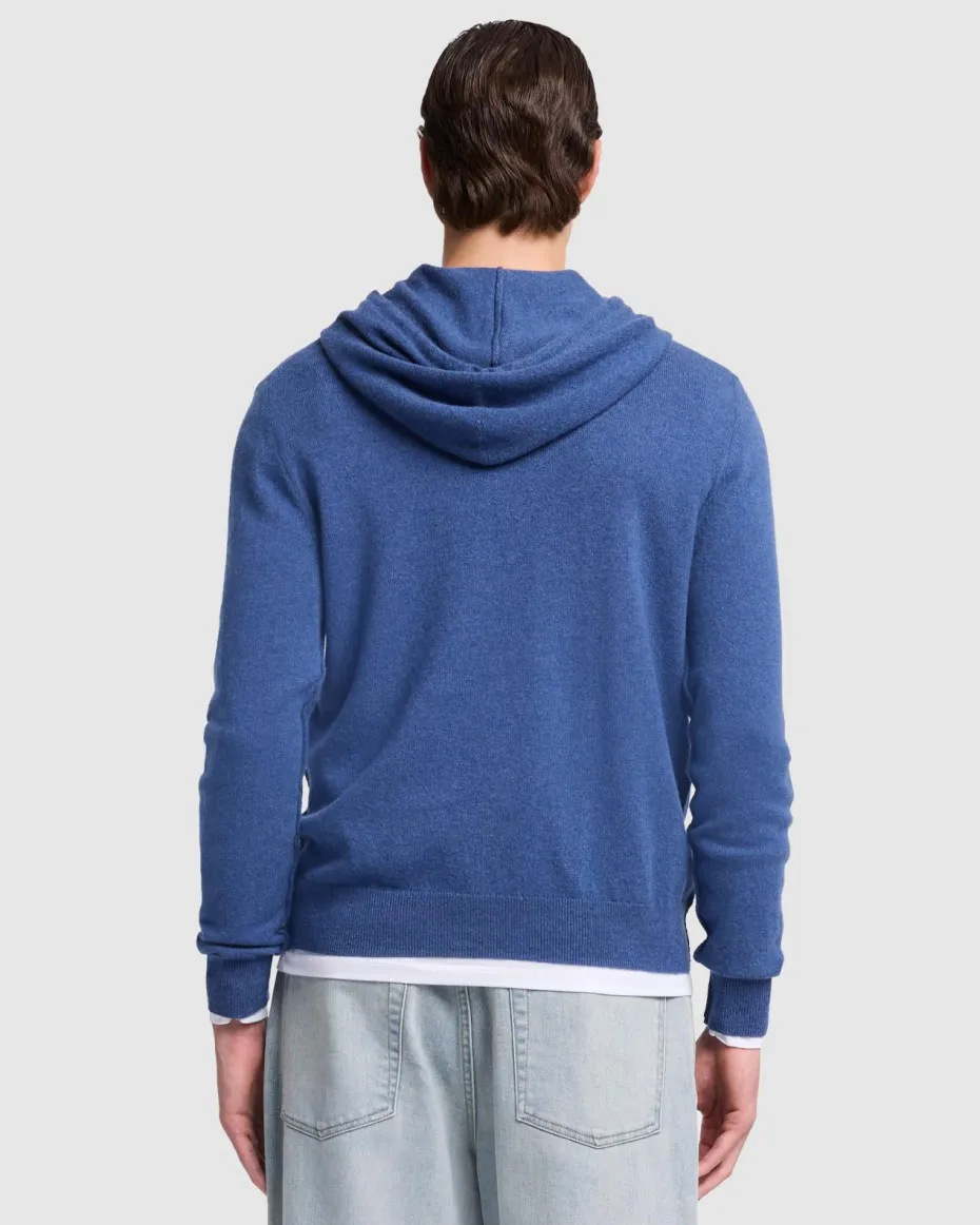 Cashmere Hoodie in Heather Grey