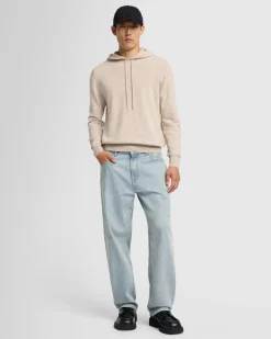 Cashmere Hoodie in Heather Grey