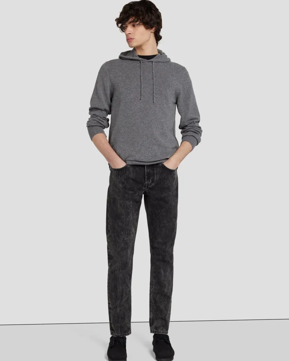 Cashmere Hoodie in Heather Grey