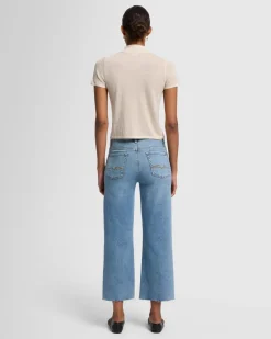 Cashmere Mock Neck Short Sleeve Sweater in Porcini