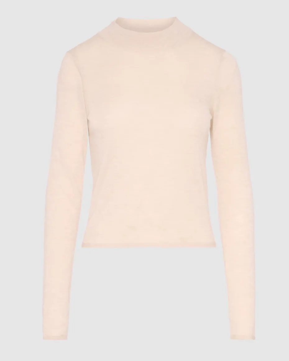 Cashmere Mock Neck Sweater in Black
