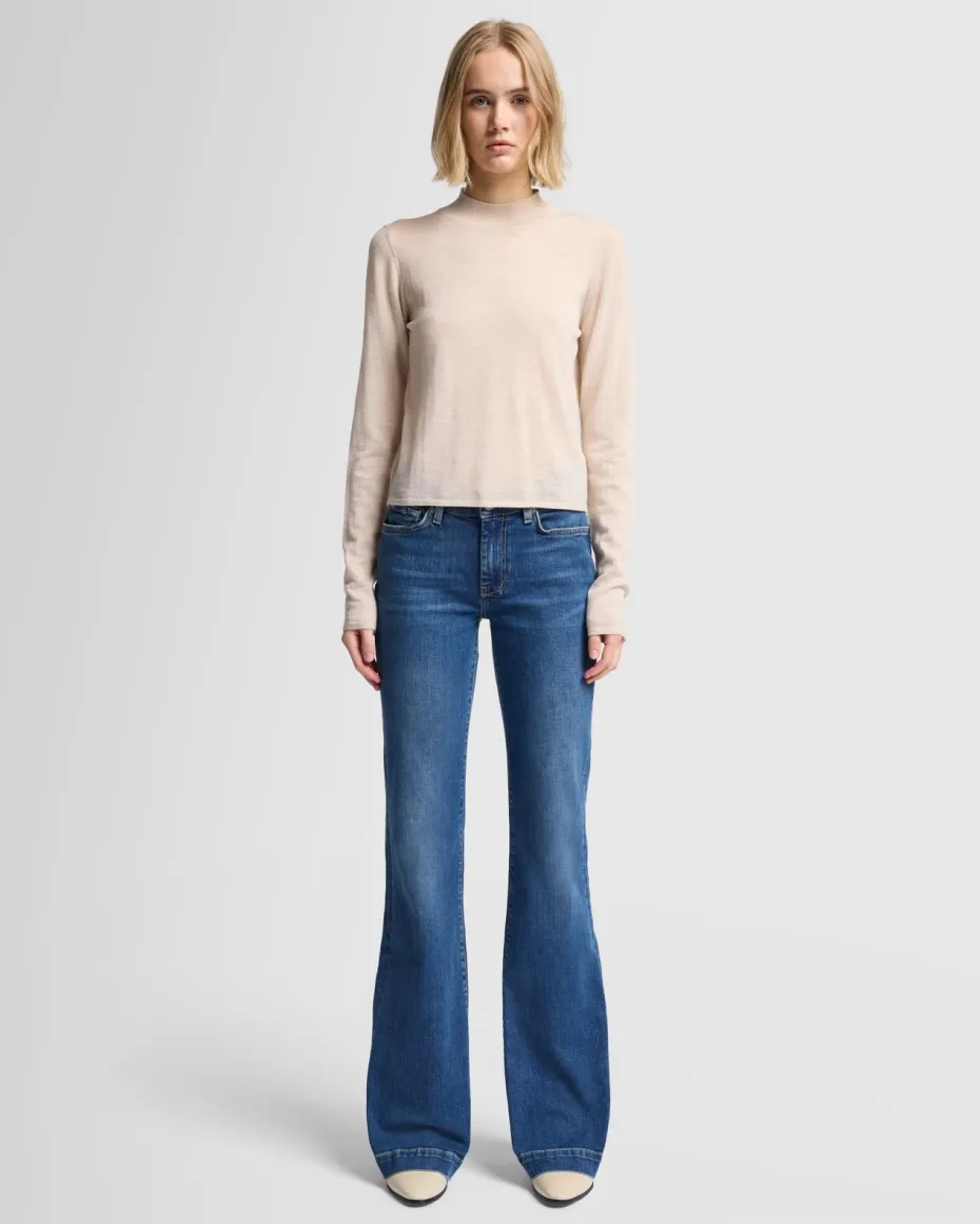 Cashmere Mock Neck Sweater in Black