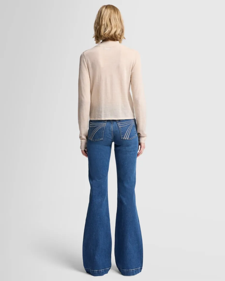 Cashmere Mock Neck Sweater in Black