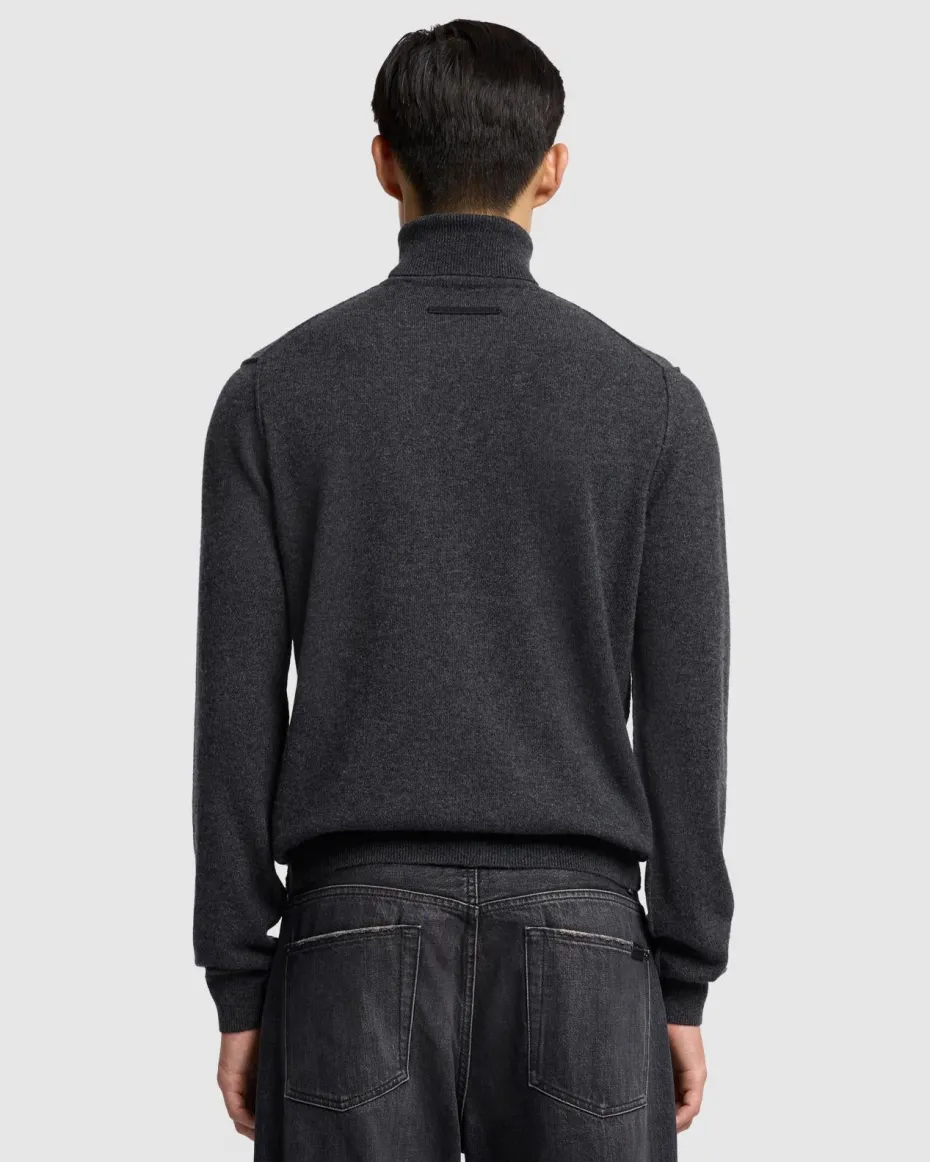 Cashmere Turtleneck in Black