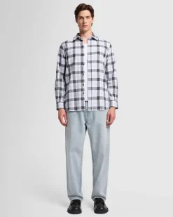 Checkered Flannel in Grey Melange