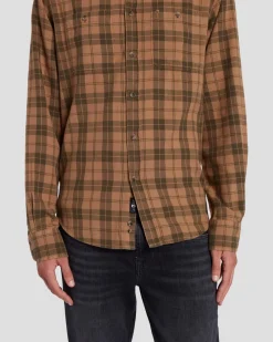 Checkered Overshirt in Sand