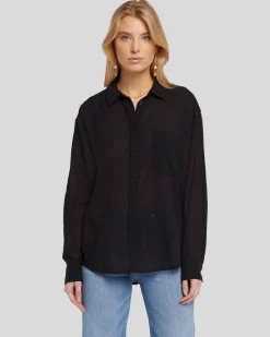 Classic Button Up Shirt in Black