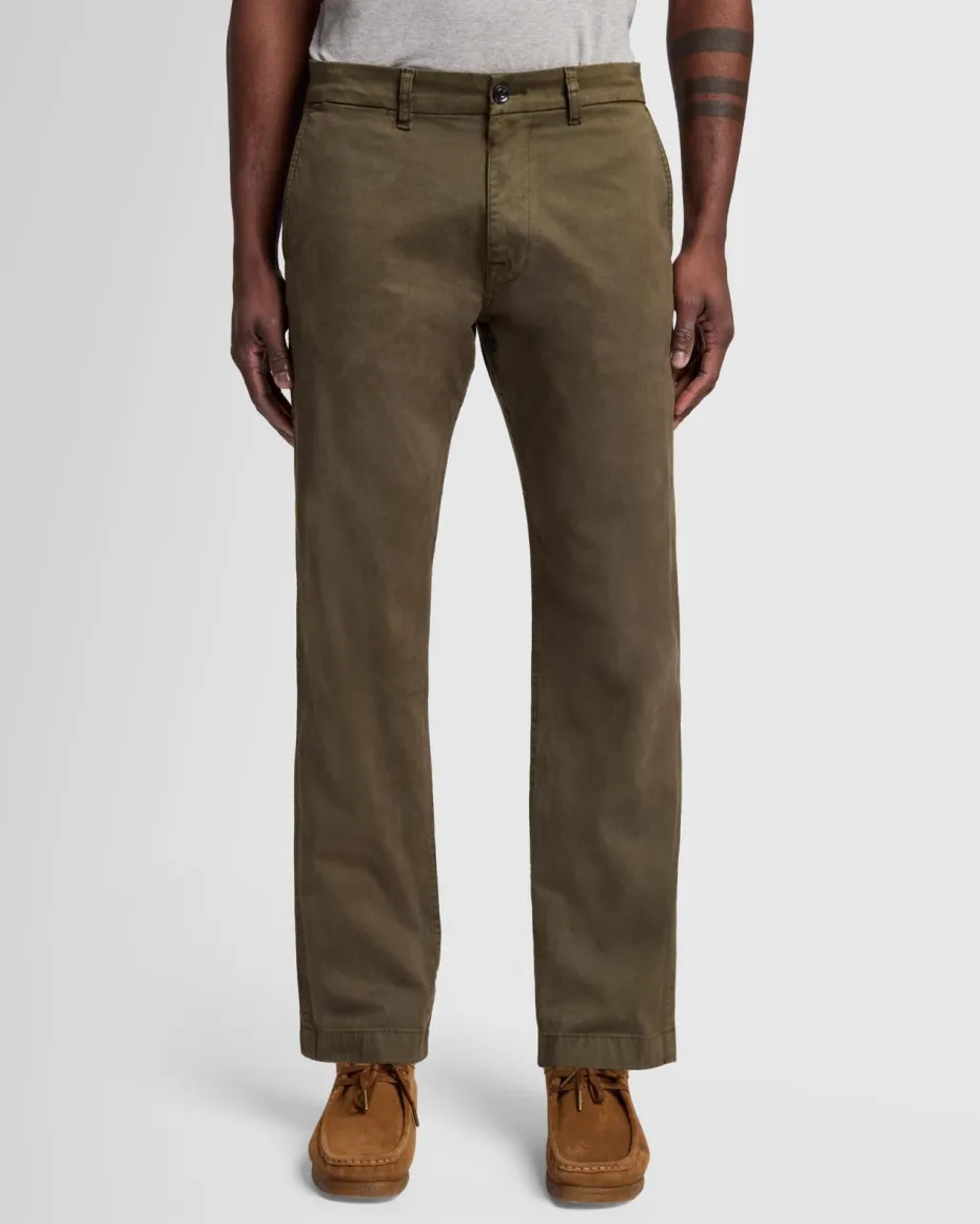 Comfort Twill Chino in Nori Green