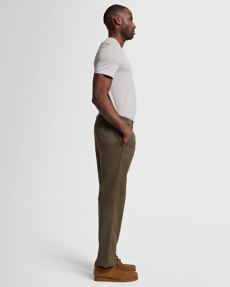 Comfort Twill Chino in Nori Green