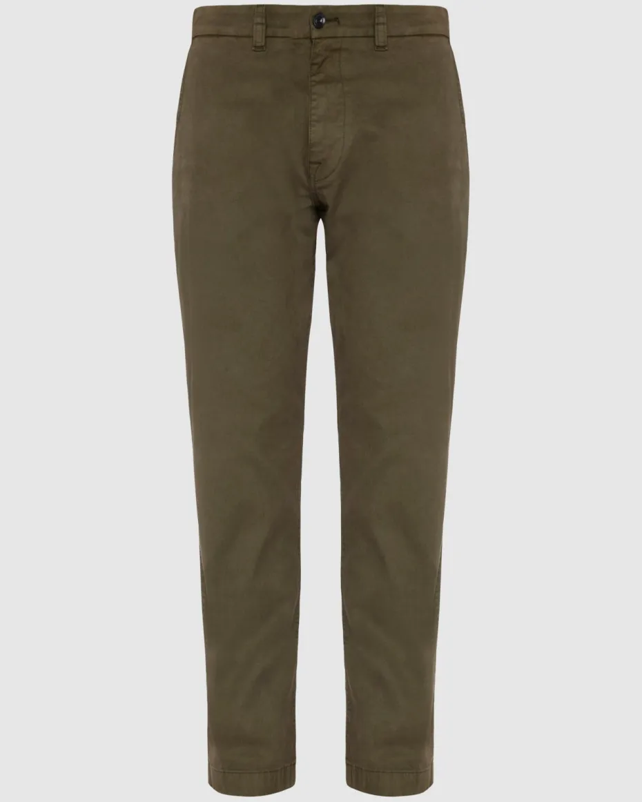 Comfort Twill Chino in Nori Green
