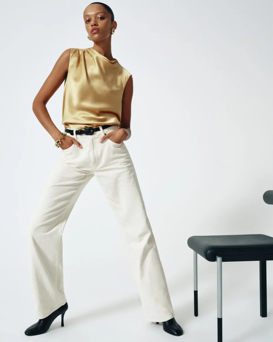 Corduroy Tess Trouser in Honey Mustard