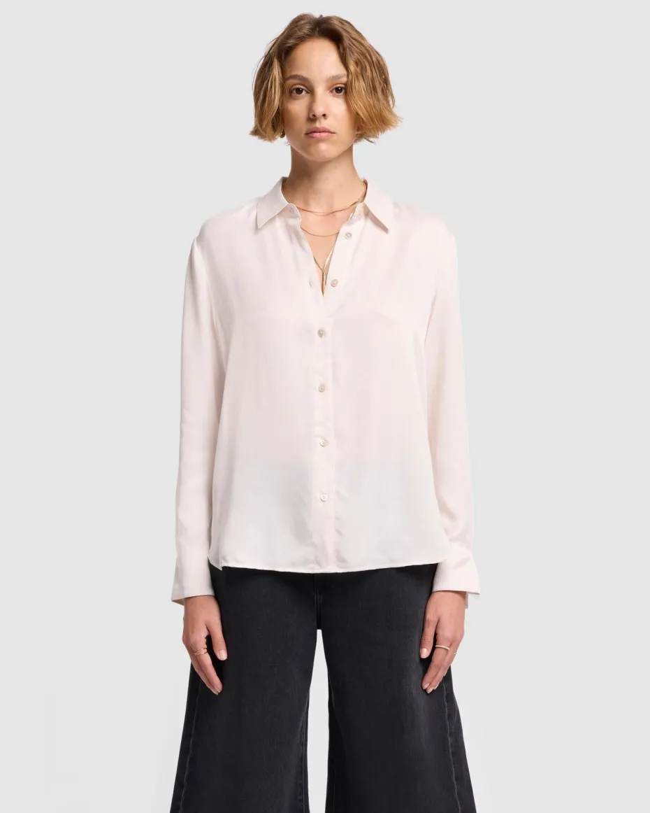 Cupro Shirt in Milk